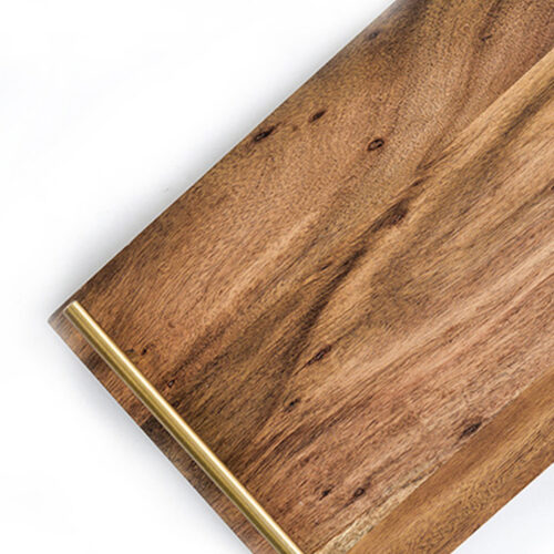 2x 30cm Brown Rectangle Wooden Acacia Food Serving Tray Charcuterie Board Centerpiece Decor - Image 10