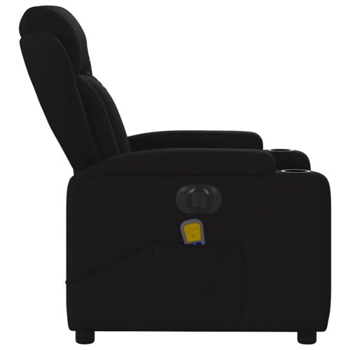 Electric Massage Recliner Chair Black Fabric Lounge Sofa Armchair Massager - Image 10