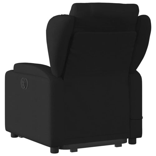 Electric Stand-Lift-Up Massage Recliner Chair Black Fabric Lounge Sofa Armchair Massager - Image 5