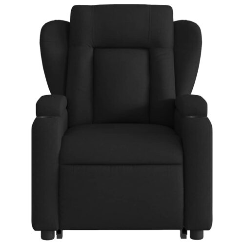 Electric Stand-Lift-Up Massage Recliner Chair Black Fabric Lounge Sofa Armchair Massager - Image 9