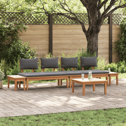 5 Piece Garden Dining Set in Solid Teak Wood - Image 2