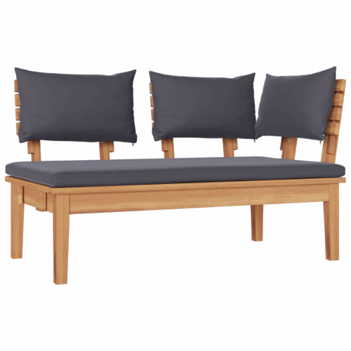 5 Piece Garden Dining Set with Cushions - Solid Teak Wood - Image 8