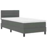Box Spring Bed with LED Strip Lights Striped 203 x 107 x 88cm