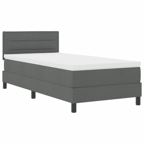 Box Spring Bed with LED Strip Lights Striped 203 x 107 x 88cm