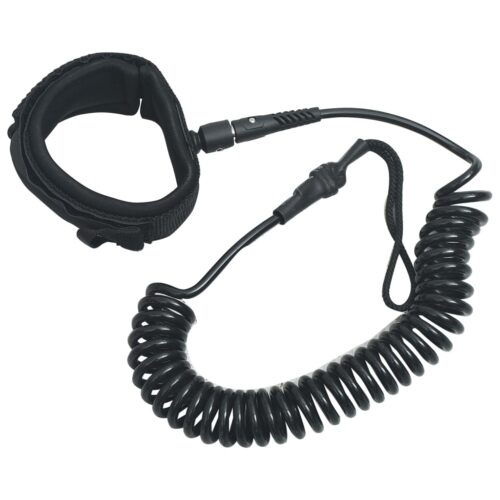 SUP Coiled Leash Black 10 inch - Image 3