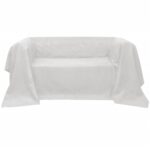 Micro-suede Couch Slipcover Cream 210 x 280cm