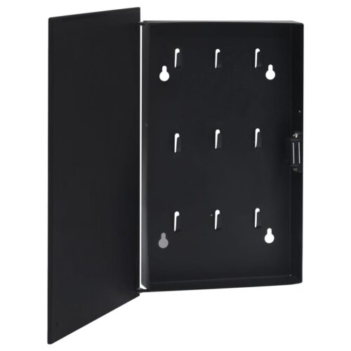 Key Box with Magnetic Board Black 30x20x4cm - Image 4
