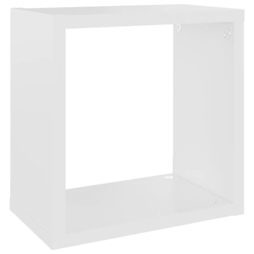 Wall Cube Shelves 2pcs White and Sonoma Oak 26x15x26cm - Image 9