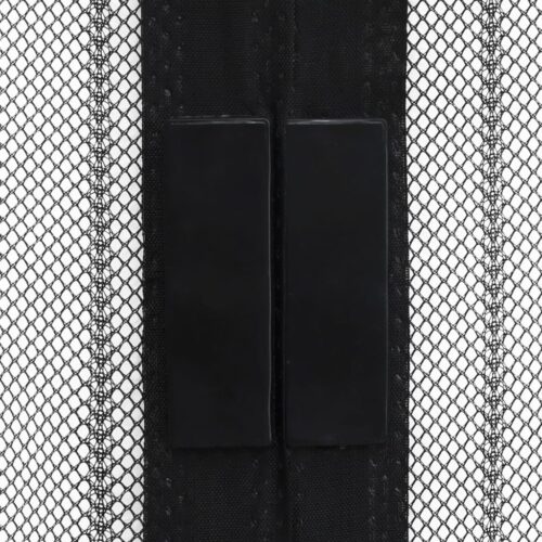 Insect Door Curtains 2pcs with Magnet Blocks Black 200x80cm - Image 5