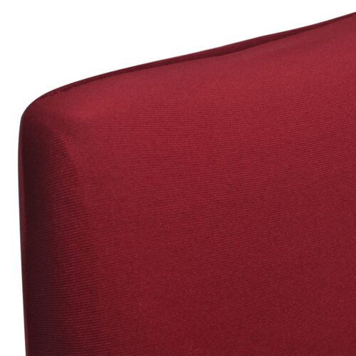 6pcs Bordeaux Straight Stretchable Chair Cover - Image 2