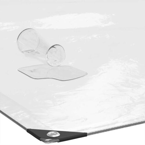 Clear Tarpaulin with Eyelets 2x3M Polyethylene Camping Garden Poly Tarps Cover - Image 5