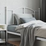Metal Headboard White 107cm King Single