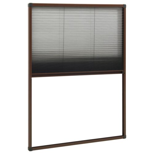 PlisseWindow Insect Screen Aluminium Mesh Privacy Blind Shade Brown 80x120cm - Image 4