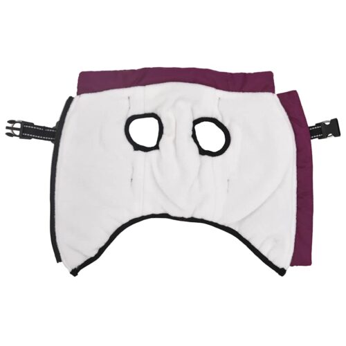Dog Coat with Harness Waterproof Reflective Purple XL - Image 3