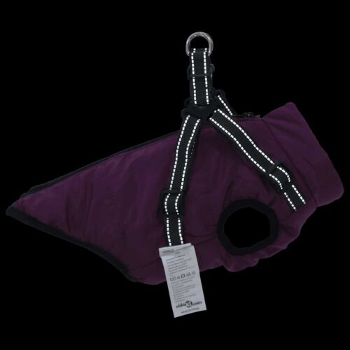 Dog Coat with Harness Waterproof Reflective Purple XL - Image 6