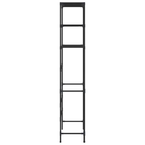 3-Tier Storage Rack over Toilet Black 53x28x169cm - Image 4