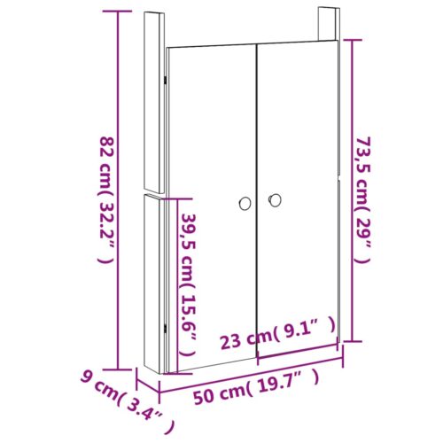 Outdoor Kitchen Doors 50x9x82cm Solid Wood Douglas - Image 9