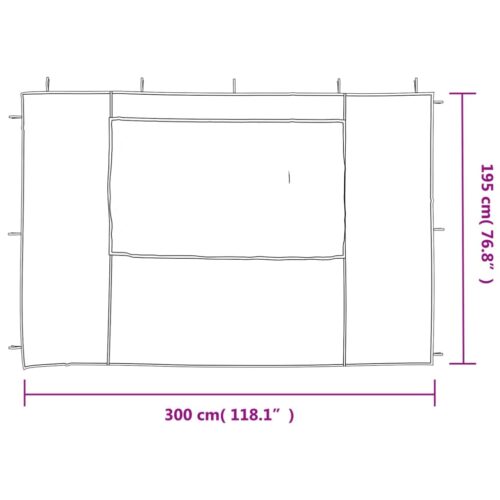 Outdoor Gazebo Event Party Wedding Garden Camping Tent with Window Anthracite - Image 5