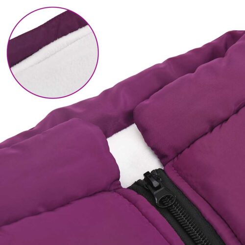 Dog Coat with Harness Waterproof Reflective Purple 3XL - Image 7
