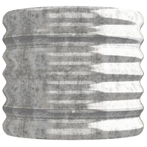 Garden Raised Bed Powder-Coated Steel 114x40x36cm Silver - Image 4