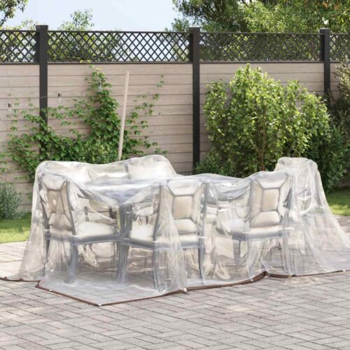 Clear Tarpaulin with Eyelets 3x3M Polyethylene Camping Garden Poly Tarps Cover - Image 2