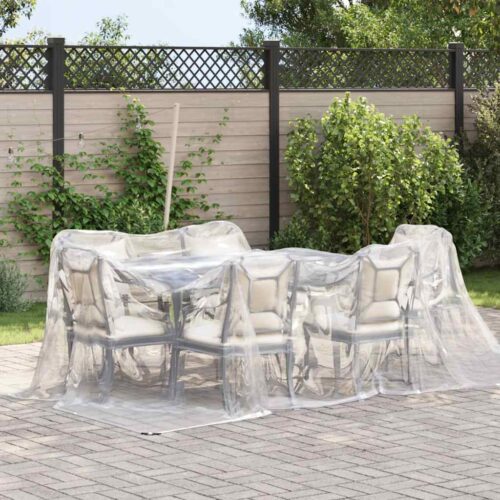 Clear Tarpaulin with Eyelets 3x3M Polyethylene Camping Garden Poly Tarps Cover - Image 2