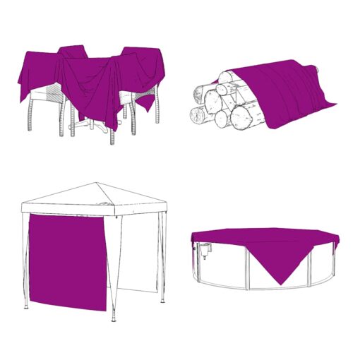 Clear Tarpaulin with Eyelets 3x3M Polyethylene Camping Garden Poly Tarps Cover - Image 5