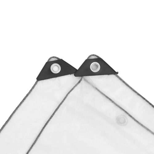 Clear Tarpaulin with Eyelets 3x3M Polyethylene Camping Garden Poly Tarps Cover - Image 6