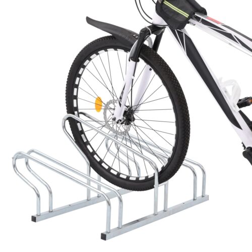 Bicycle Stand for 3 Bikes Floor Freestanding Galvanised Steel - Image 2