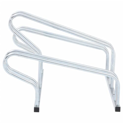Bicycle Stand for 3 Bikes Floor Freestanding Galvanised Steel - Image 4