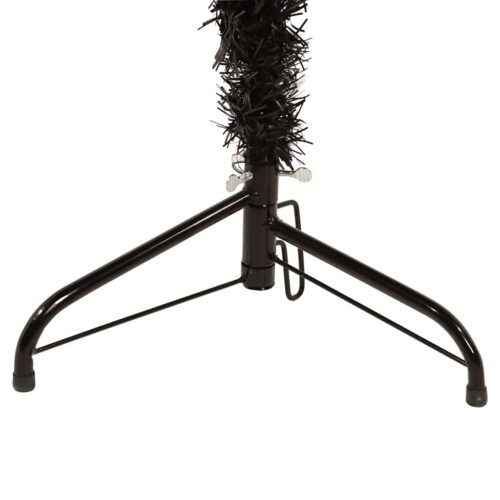 Slim Artificial Half Christmas Tree with Stand Black 180cm - Image 6
