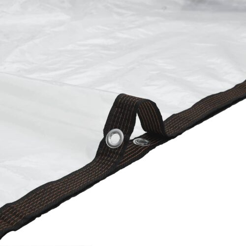 Clear Tarpaulin with Eyelets 3x4M Polyethylene Camping Garden Poly Tarps Cover - Image 7