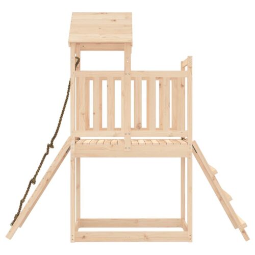 Playhouse with Climbing Wall Solid Pine Wood - Image 6