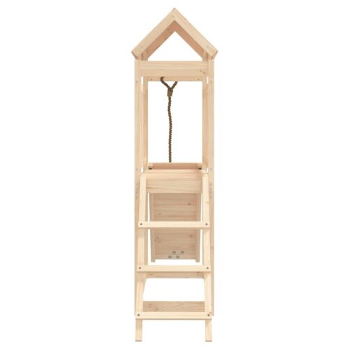 Playhouse with Climbing Wall Solid Pine Wood - Image 7