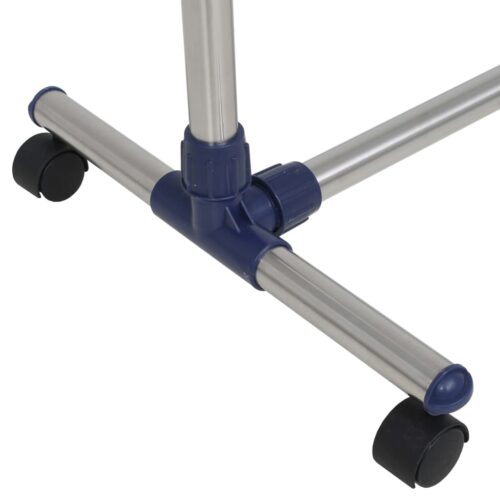 Adjustable Clothes Rack Stainless Steel 165x44x150cm Silver - Image 6