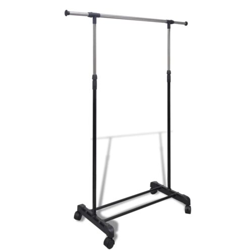Adjustable Clothes Rack 4 Castors 1 Hanging Rail - Image 9