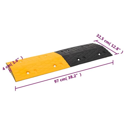 Speed Hump Yellow Black 97x32.5x4cm Rubber - Image 10