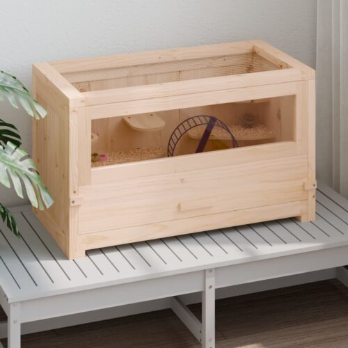 Hamster Cage 60x30x35cm Solid Wood Fir - Image 2