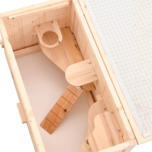Hamster Cage 60x30x35cm Solid Wood Fir - Image 7