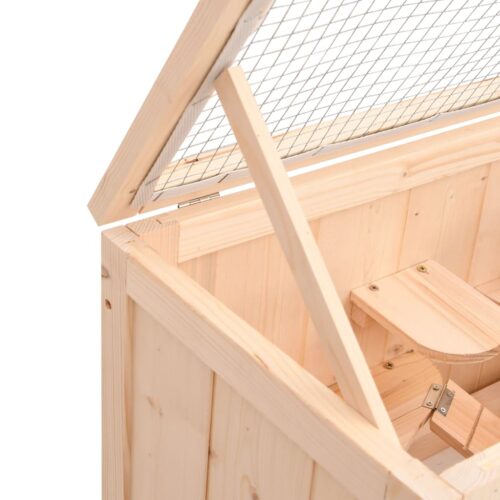Hamster Cage 60x30x35cm Solid Wood Fir - Image 8
