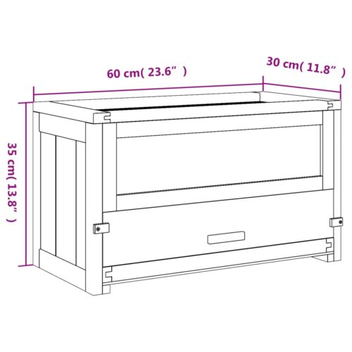 Hamster Cage 60x30x35cm Solid Wood Fir - Image 9