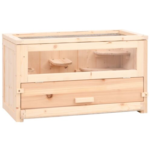 Hamster Cage 60x30x35cm Solid Wood Fir - Image 10