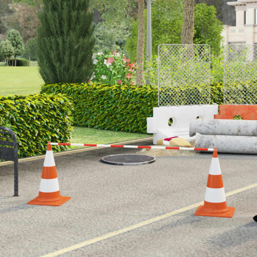 Retractable Traffic Cone Bars 10pcs ABS 116-197cm - Image 12