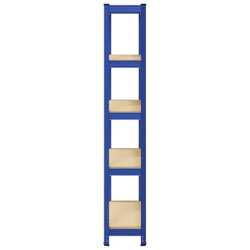 5-Layer Storage Shelf Blue Steel Engineered Wood - Image 5