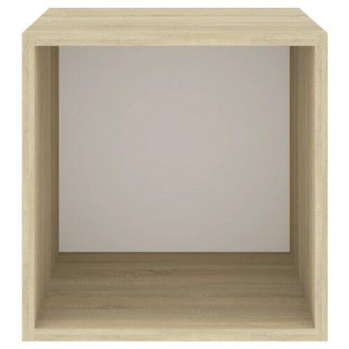 Wall Cabinet White and Sonoma Oak 37x37x37cm Engineered Wood - Image 9