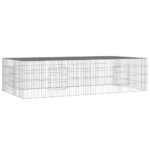 2-Panel Rabbit Cage 220x110x55cm Galvanised Iron