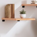 Wall Shelf Light Brown 40x60x(2-4)cm Treated Solid Wood Oak