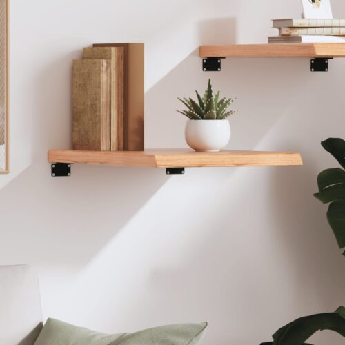 Wall Shelf Light Brown 40x60x(2-4)cm Treated Solid Wood Oak - Image 3