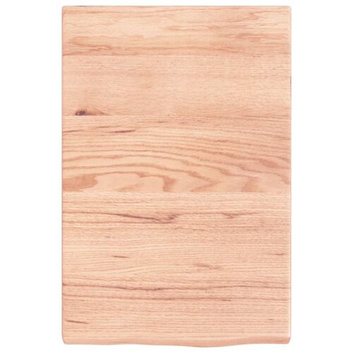Wall Shelf Light Brown 40x60x(2-4)cm Treated Solid Wood Oak - Image 4