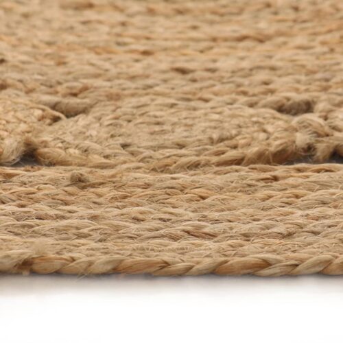 Area Rug Braided Design Jute 90cm Round - Image 2